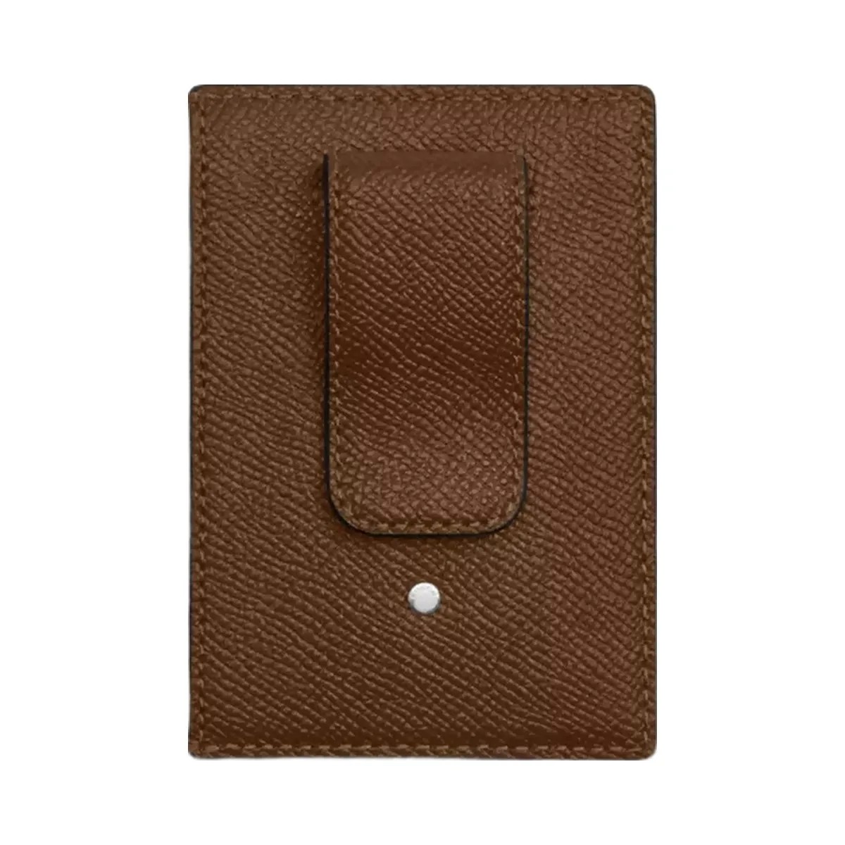 Coach Card Case With Money Clip in Silver Chestnut - HypeFly India View 2
