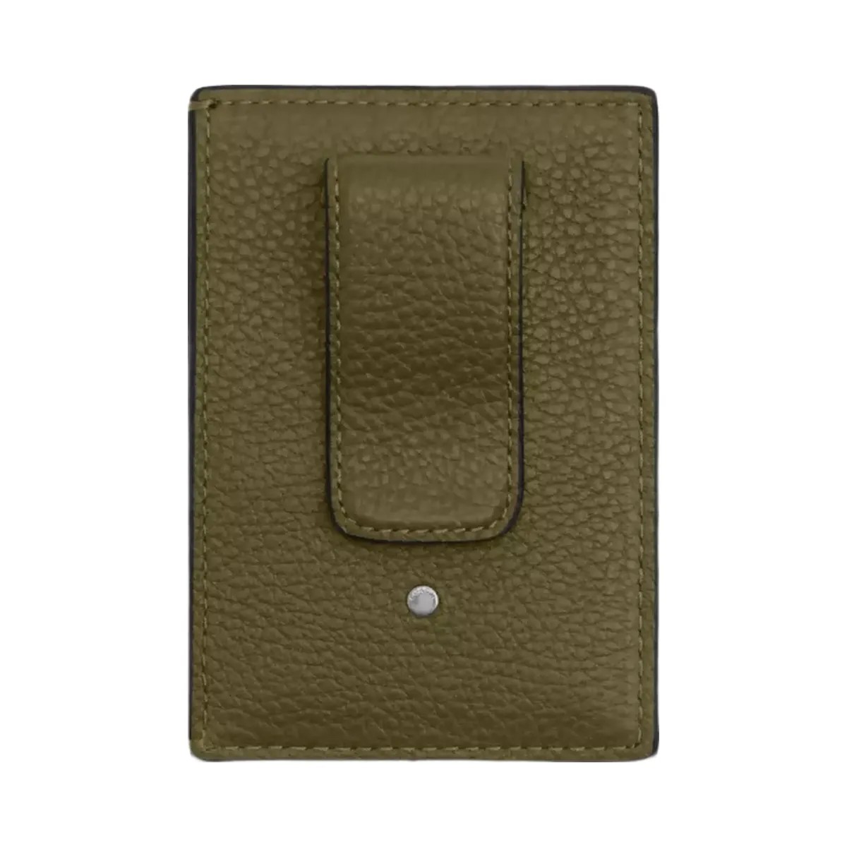 Coach Card Case With Money Clip in Silver Olive - HypeFly India View 2