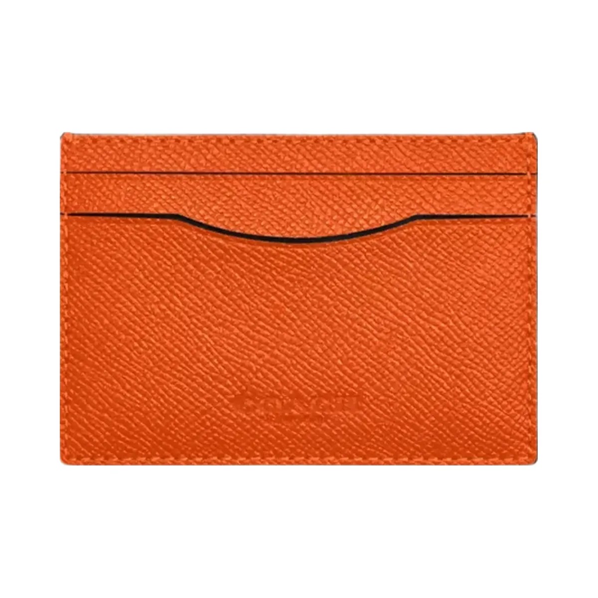 Coach Card Case With Money Clip in Silver Spice Orange - HypeFly India View 1