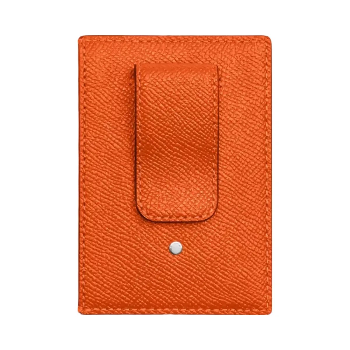 Coach Card Case With Money Clip in Silver Spice Orange - HypeFly India View 2