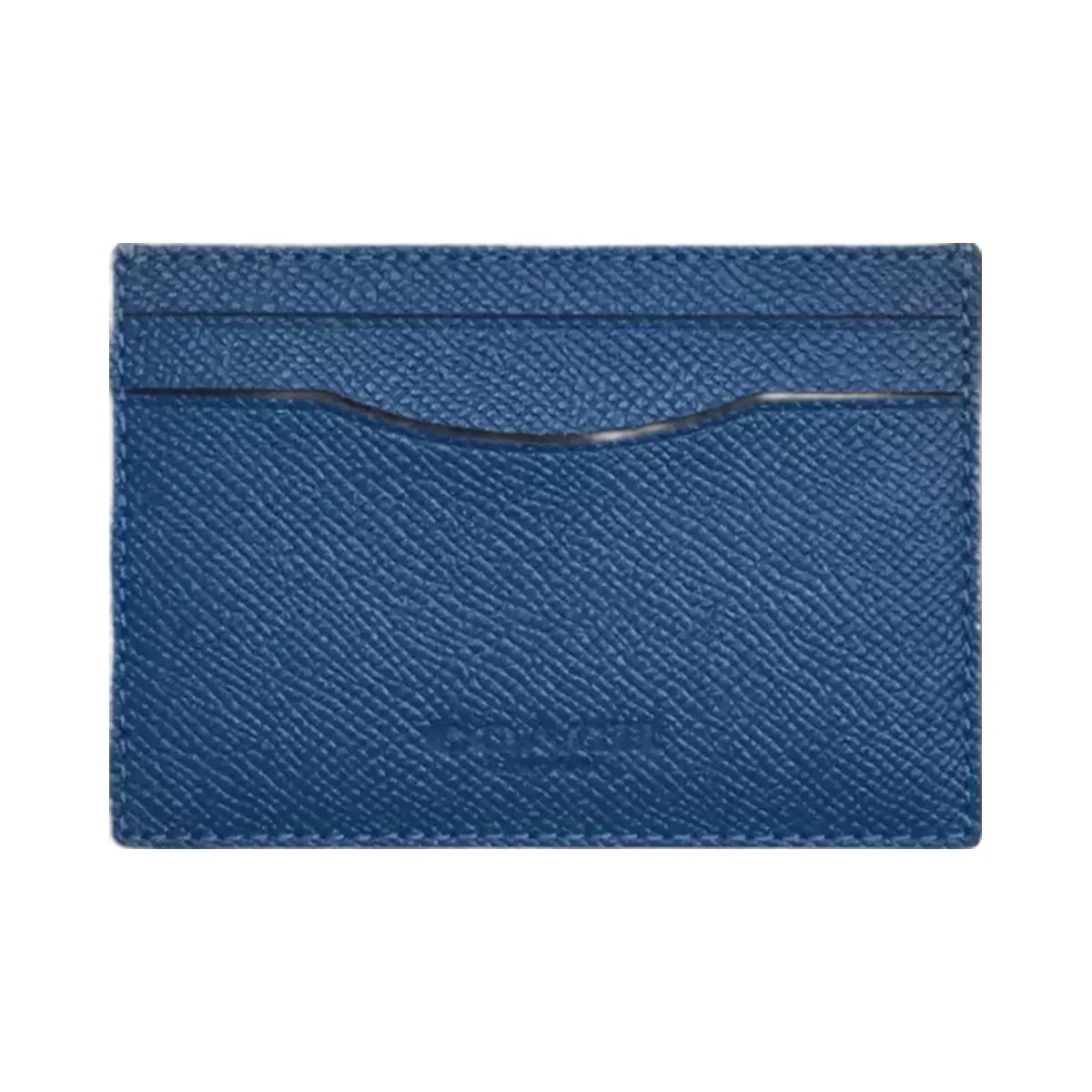 Coach Card Case With Money Clip in Silver True Blue - HypeFly India View 1