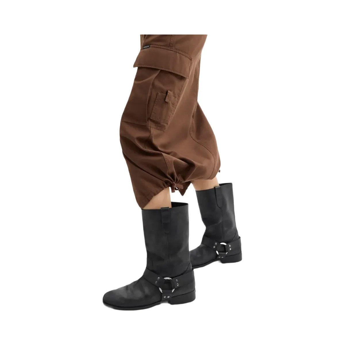 Coach Cargo Maxi Skirt In Organic Cotton Brown - HypeFly India View 4