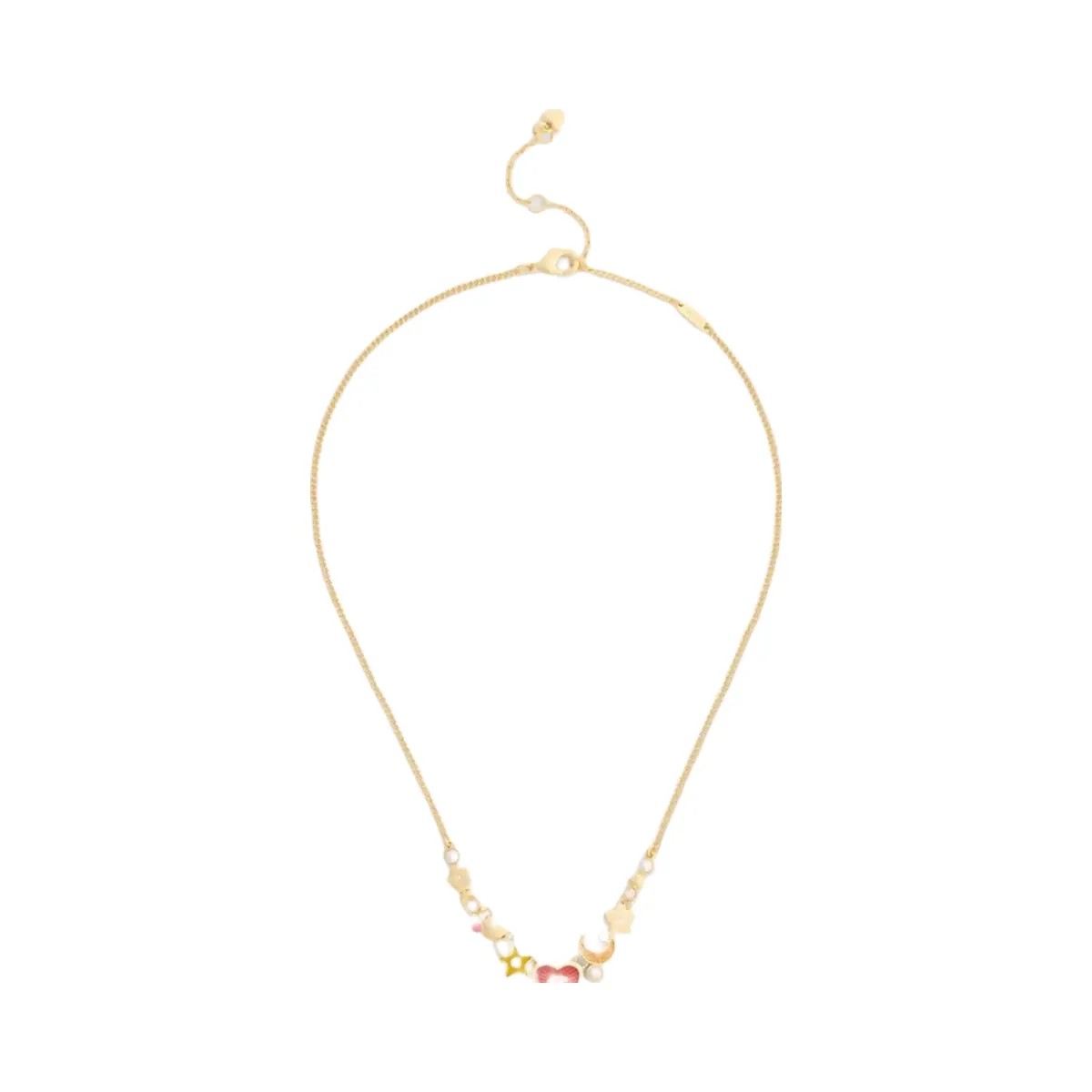 Coach Celestial Stars And Hearts Necklace in Gold Multi - HypeFly India View 2