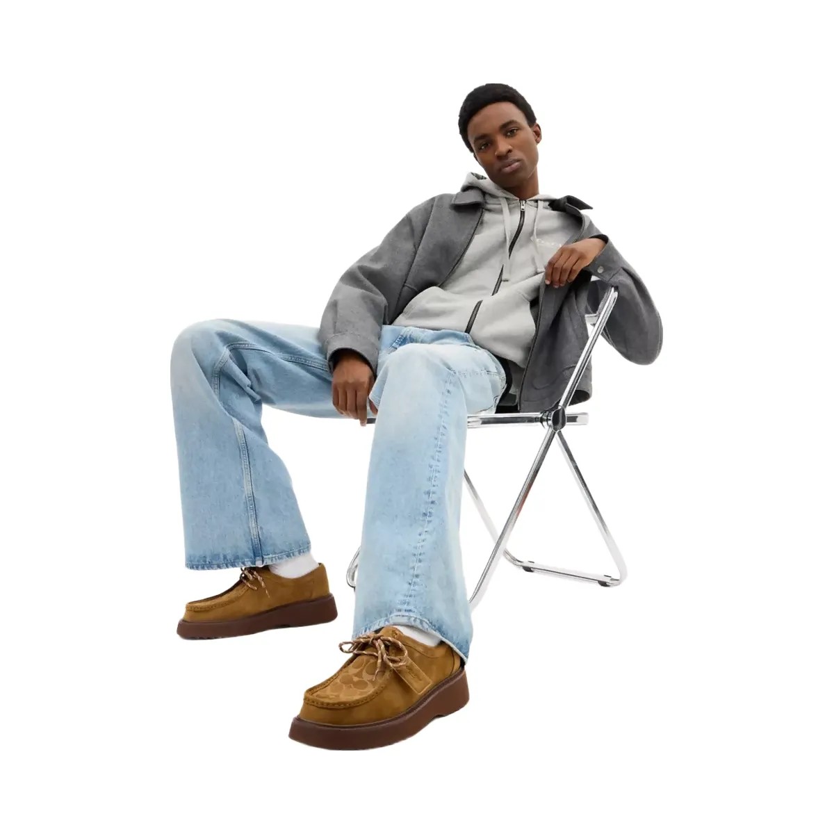 Coach Chukka Boot In Signature Suede in Tobacco Maple - HypeFly India View 5
