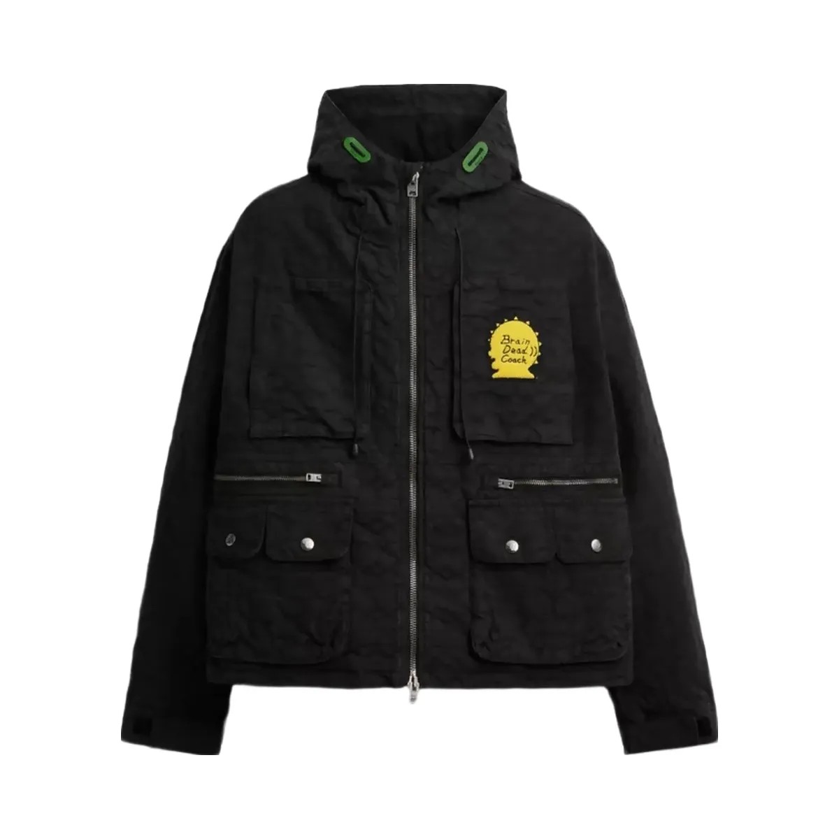 Coach x Brain Dead Chore Jacket With Hood in Black Signature - HypeFly India View 1