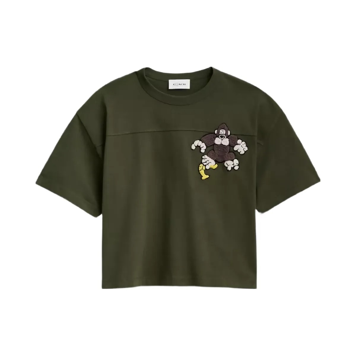 Coach x Brain Dead Football Cropped T-Shirt in Dark Grey - HypeFly India View 1