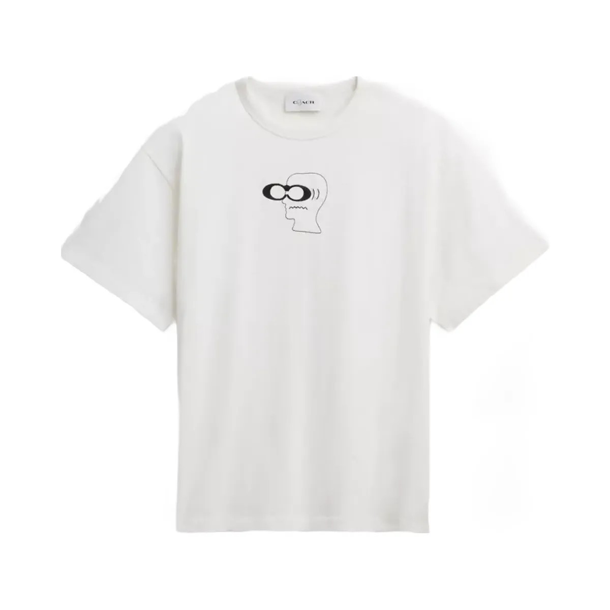 Coach x Brain Dead Head T-Shirt In Organic Cotton in White - HypeFly India View 1