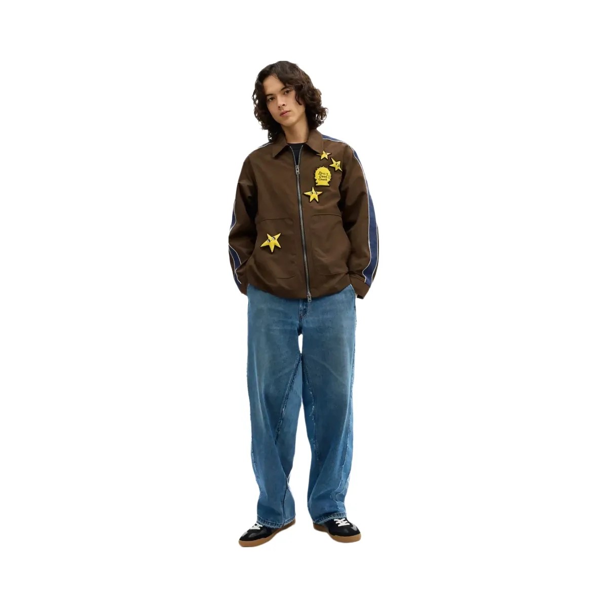 Coach x Brain Dead Nylon Racer Jacket In Recycled Polyamide in Brown - HypeFly India View 2