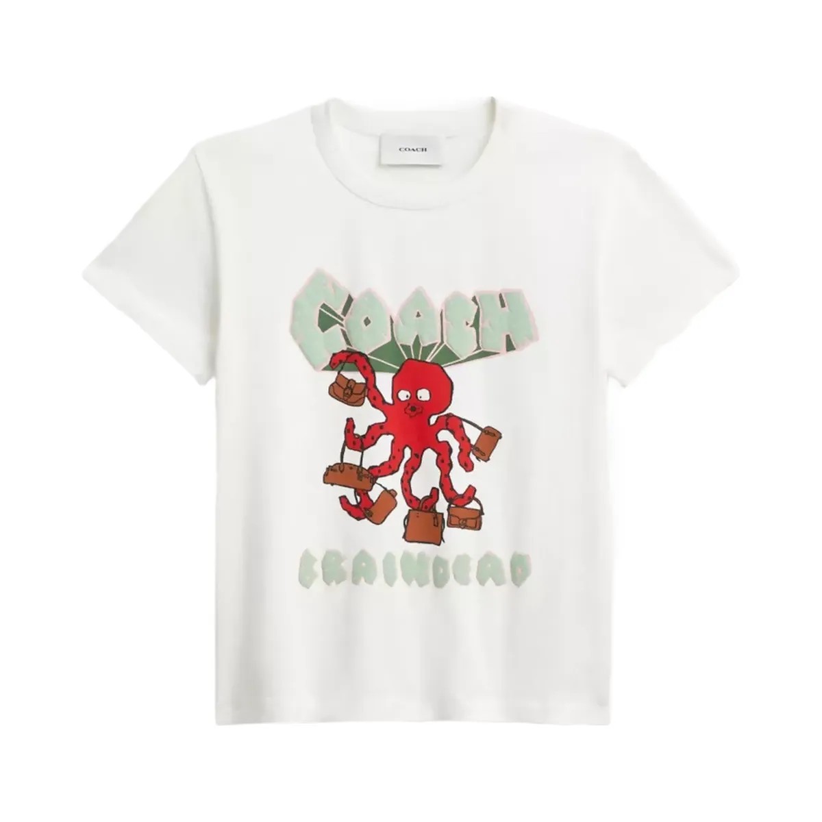 Coach x Brain Dead Octopus 90's T-Shirt in White - HypeFly India View 1