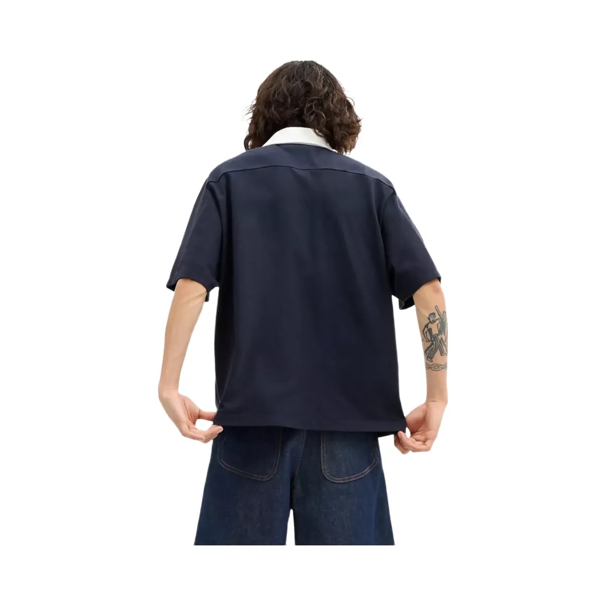 Coach x Brain Dead Rugby Polo in Navy Blue - HypeFly India View 3