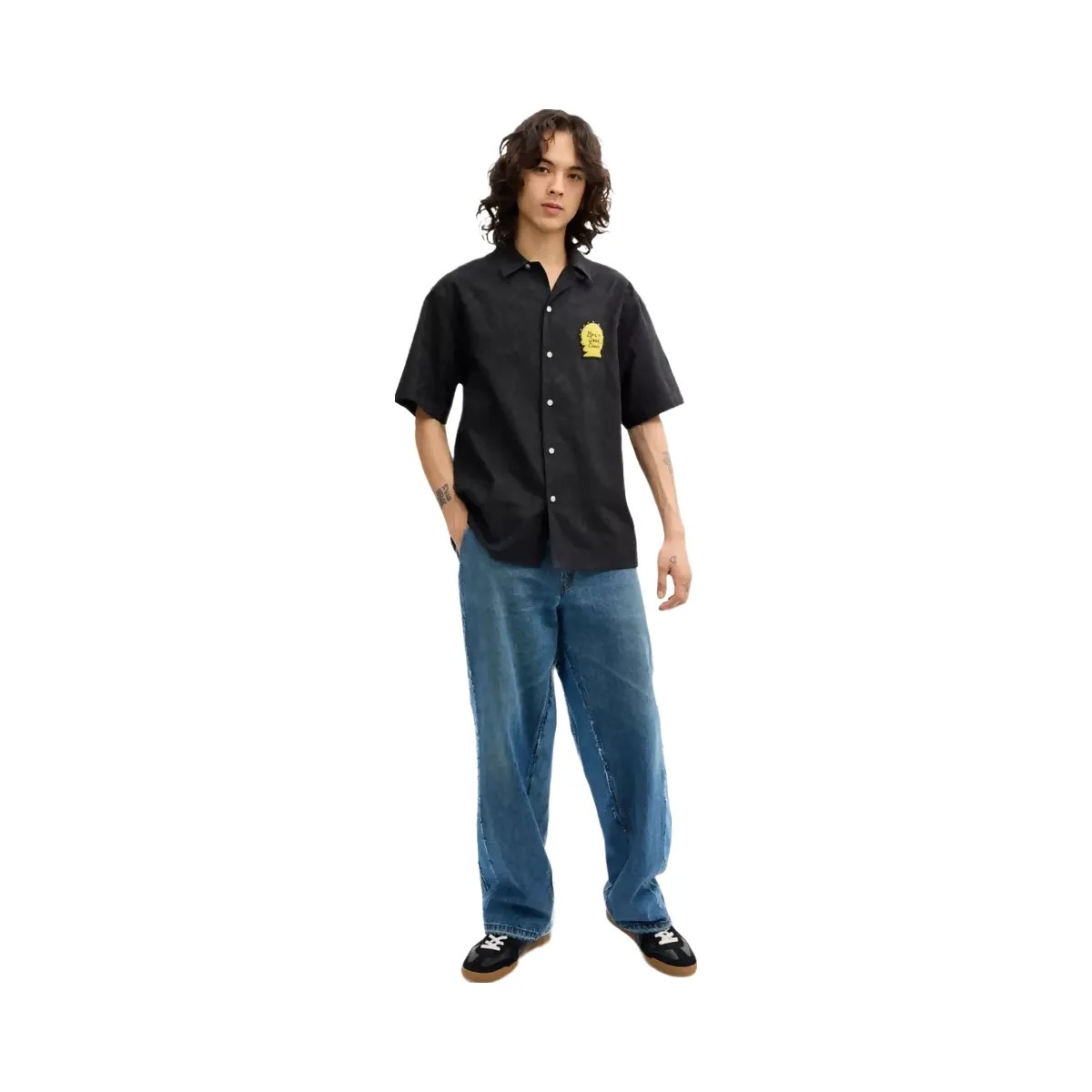 Coach x Brain Dead Signature Camp Shirt in Black - HypeFly India View 2