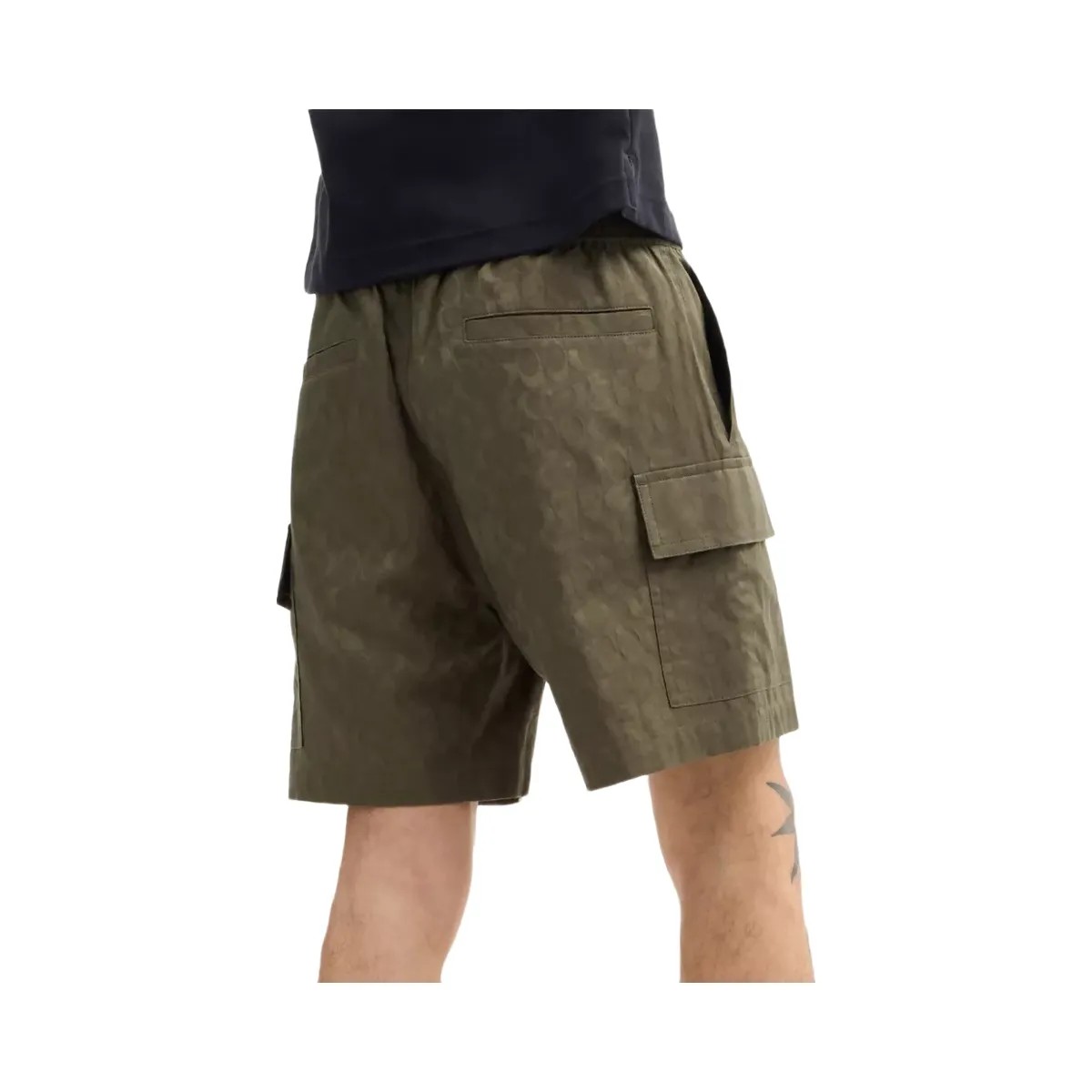 Coach x Brain Dead Signature Camp Shorts in Green - HypeFly India View 3