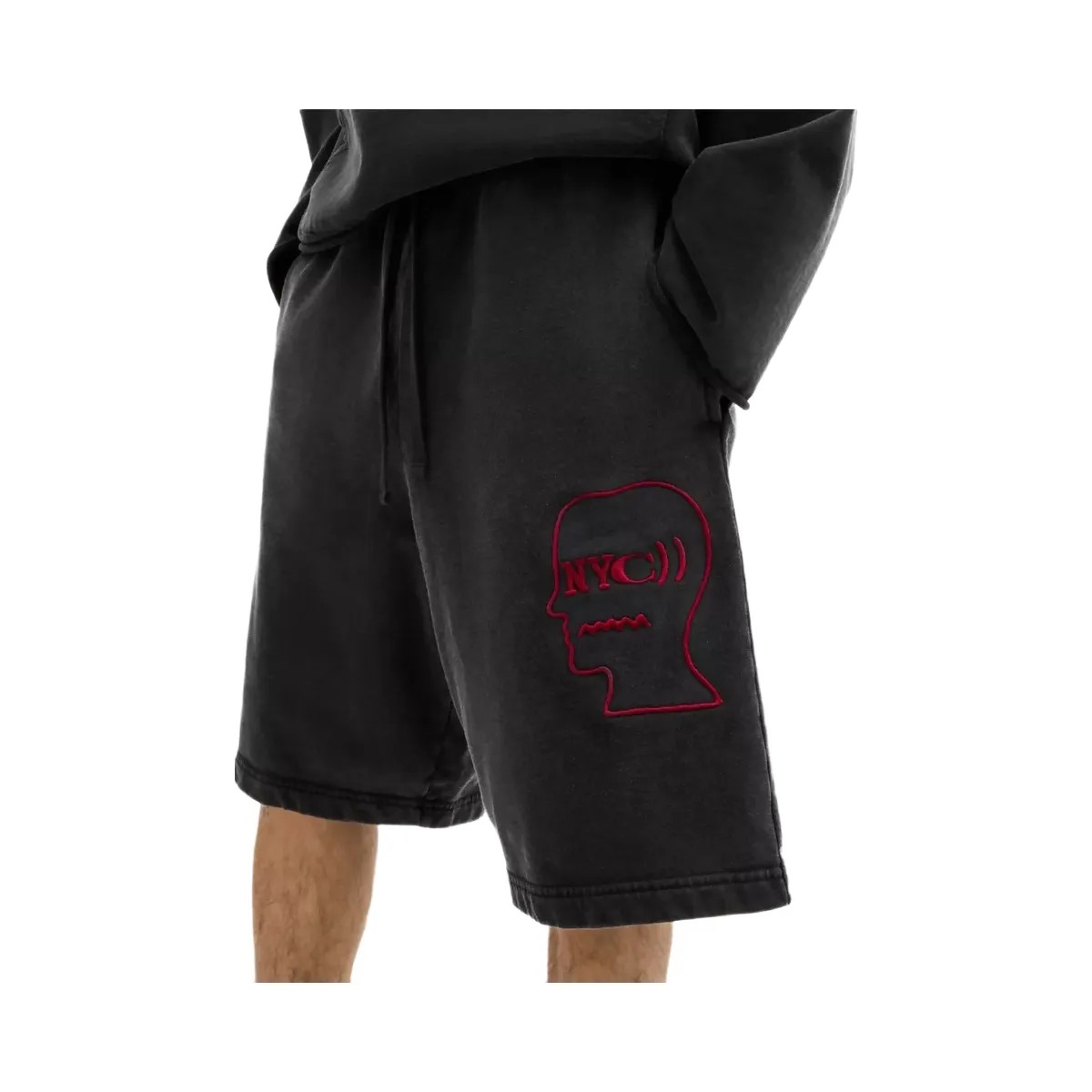Coach x Brain Dead Sweatshorts in Black - HypeFly India View 4