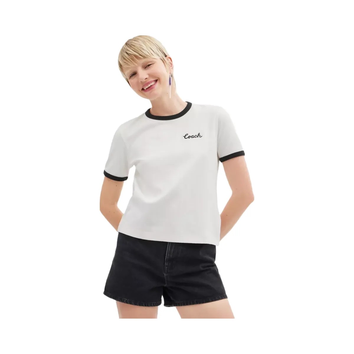 Coach Coach Ringer T-Shirt in White - HypeFly India View 2