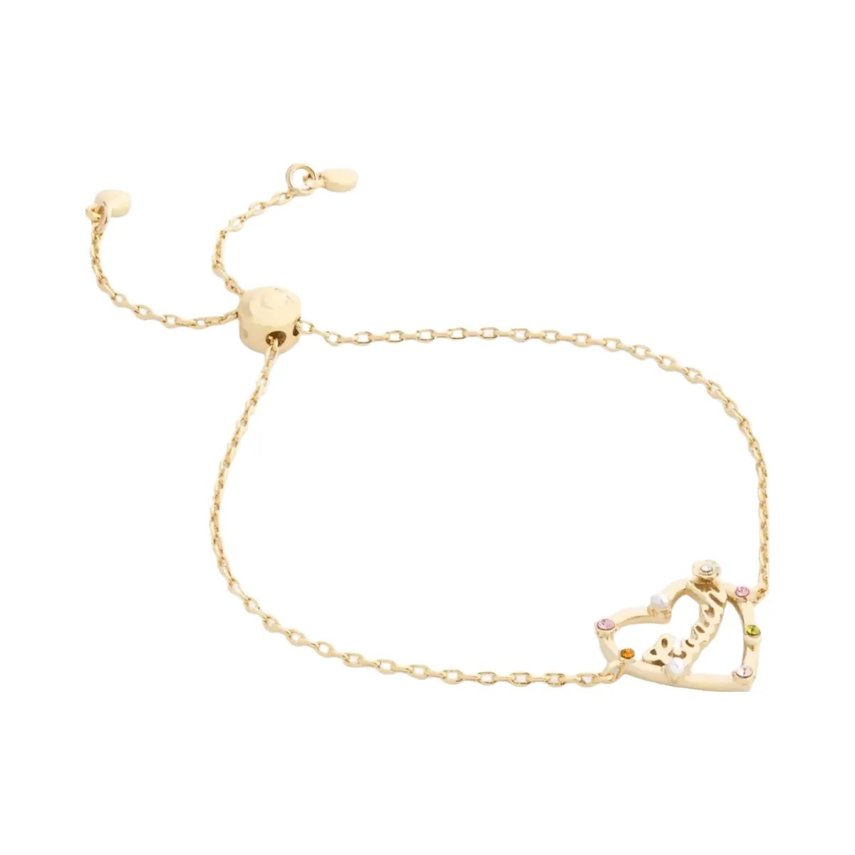 Coach Coach Script Heart Slider Bracelet in Gold Multi - HypeFly India View 1