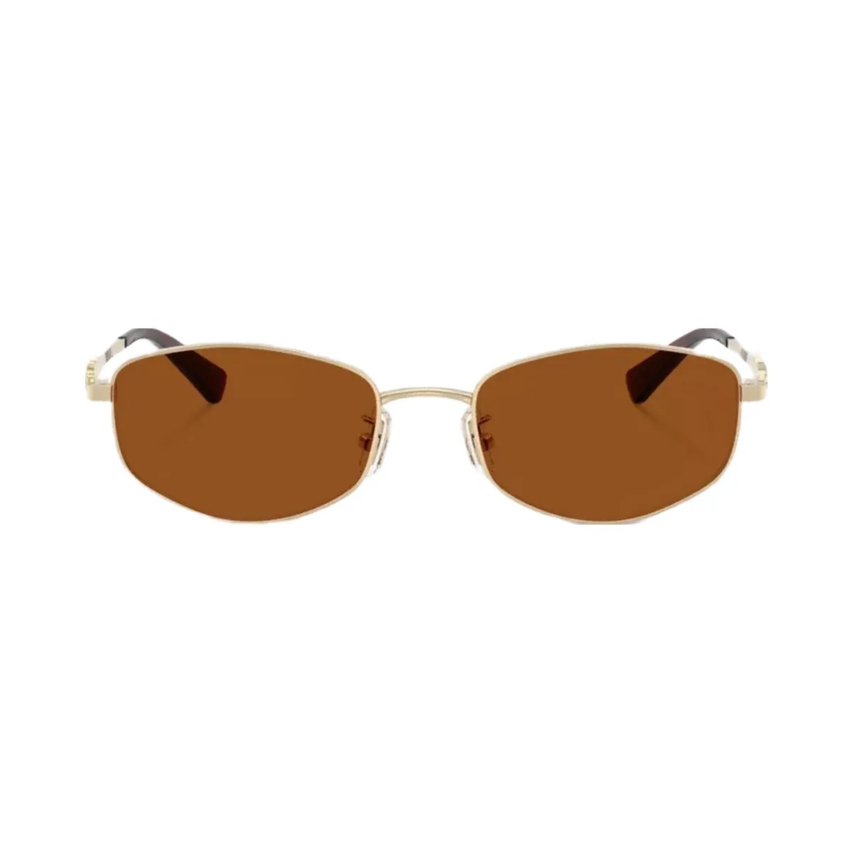 Coach Coach Script Metal Narrow Rectangle Sunglasses in Brown Gold - HypeFly India View 2