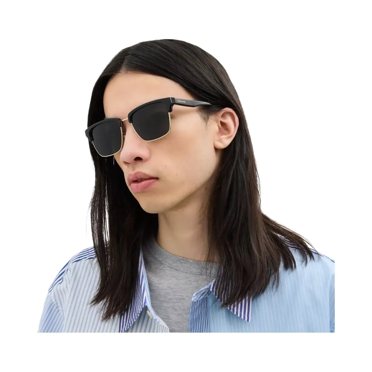 Coach Coach Square Sunglasses in Black - HypeFly India View 4
