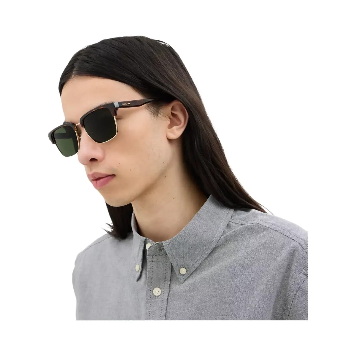 Coach Coach Square Sunglasses in Dark Tortoise - HypeFly India View 4