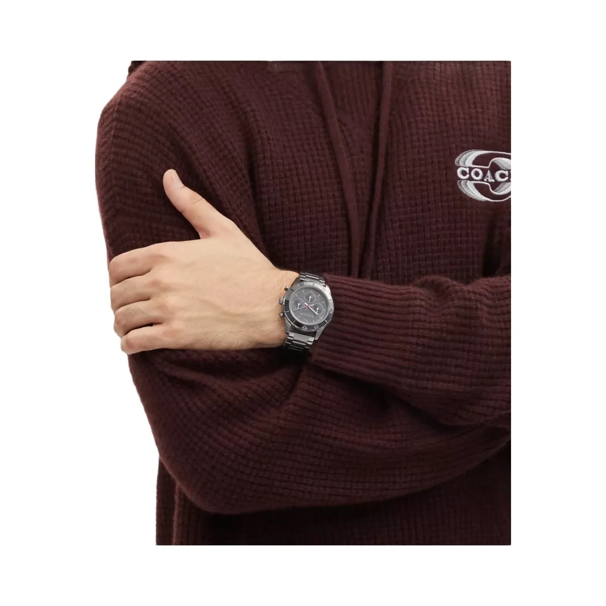 Coach Cole Watch, 44 Mm in Dark Grey - HypeFly India View 4