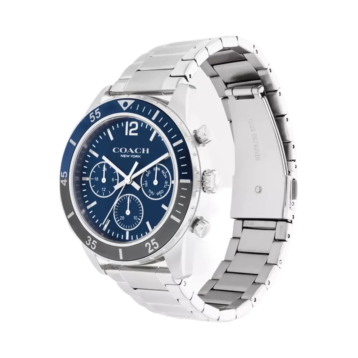 Coach Cole Watch, 44 Mm in Stainless Steel - HypeFly India View 2