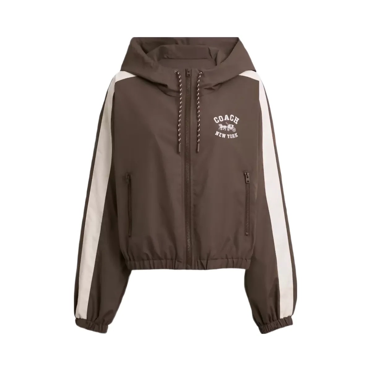 Coach Colorblock Windbreaker In Recycled Polyester in Brown - HypeFly India View 1