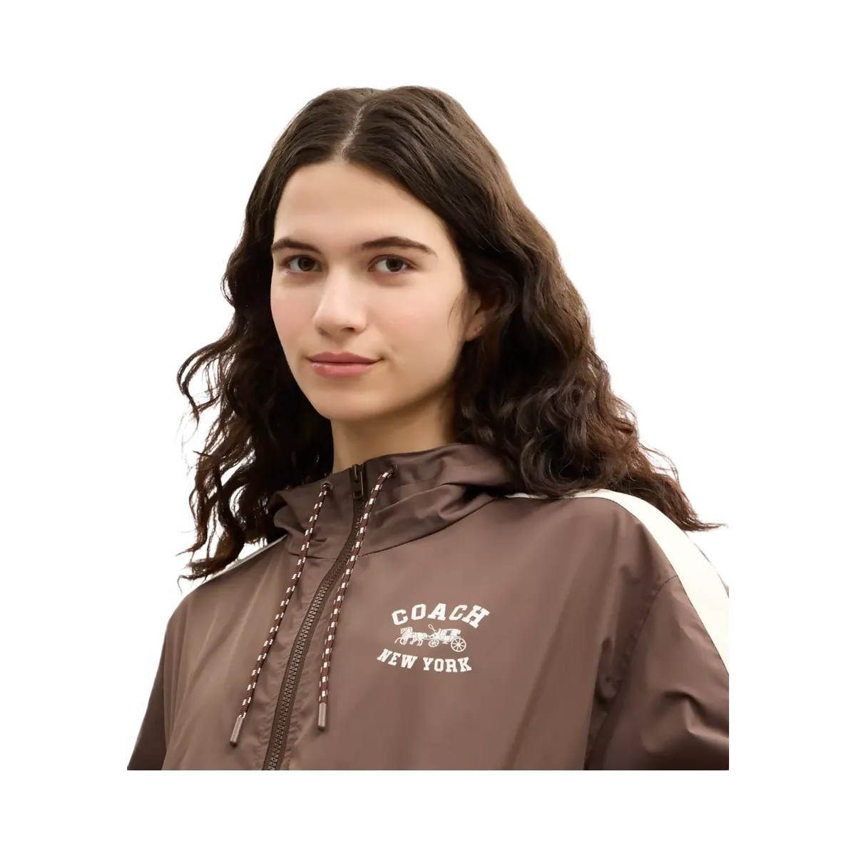 Coach Colorblock Windbreaker In Recycled Polyester in Brown - HypeFly India View 4