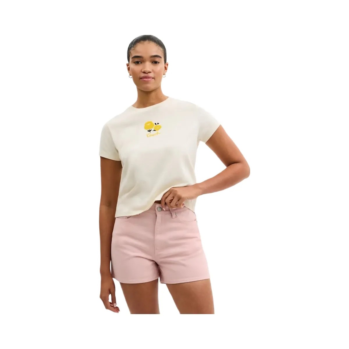 Coach Colorful Signature Denim Shorts Pink - HypeFly India View 2