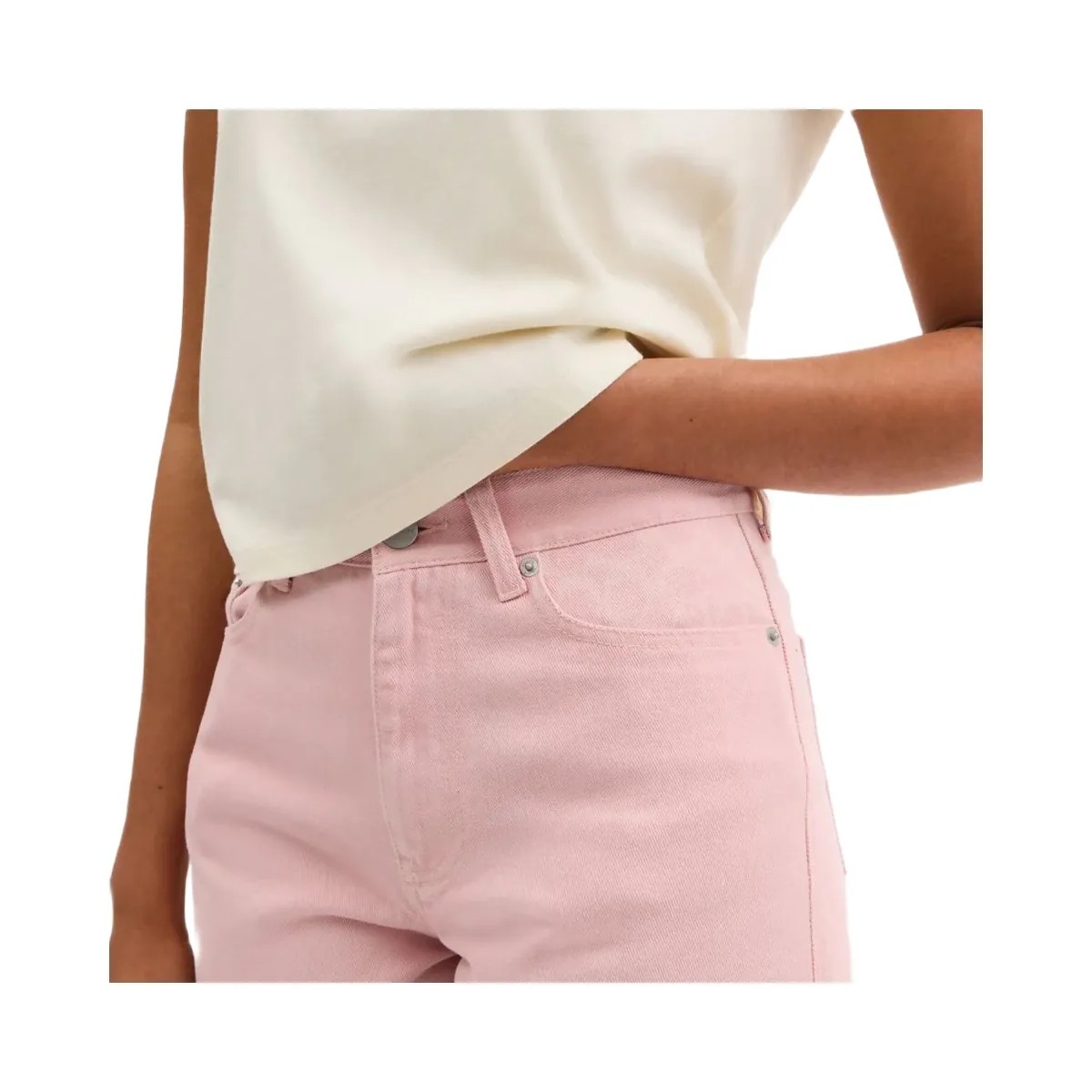 Coach Colorful Signature Denim Shorts Pink - HypeFly India View 4