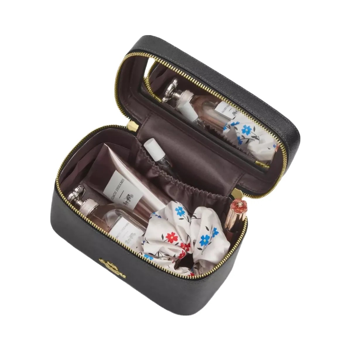 Coach Cosmetic Case in Gold Bright Cardinal - HypeFly India View 2