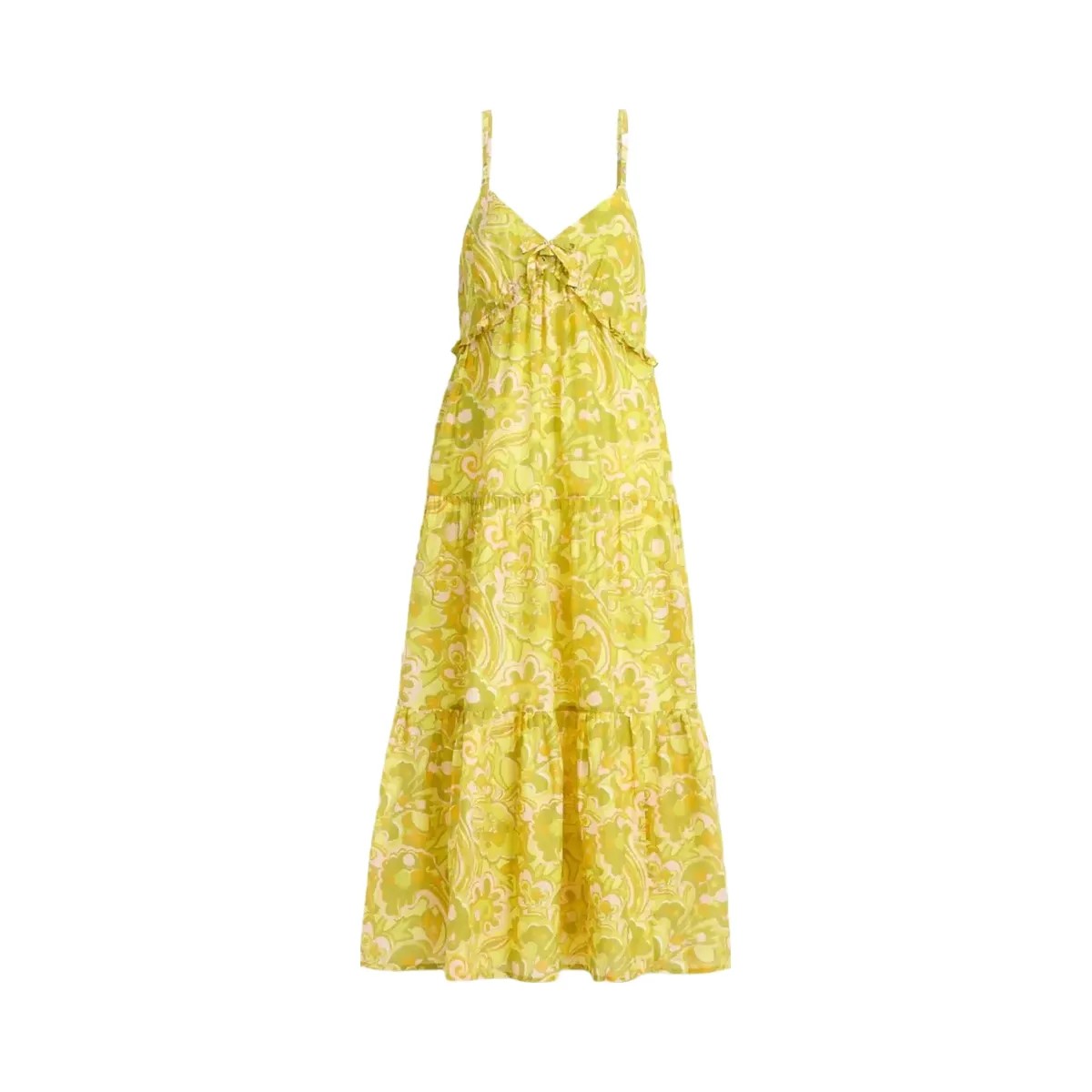 Coach Cotton Voile Maxi Dress Yellow Paisley - HypeFly India View 1