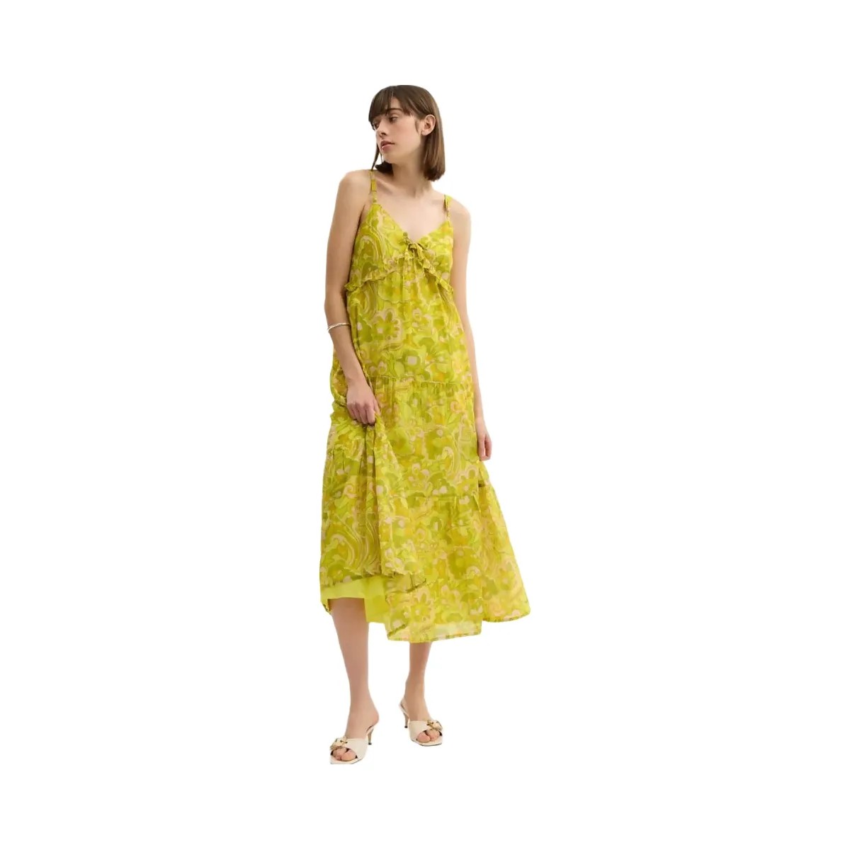 Coach Cotton Voile Maxi Dress Yellow Paisley - HypeFly India View 2