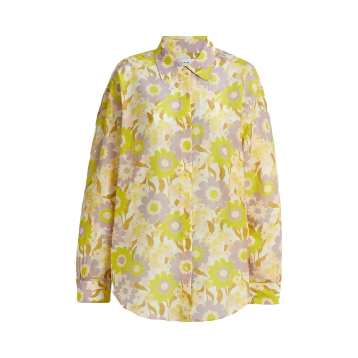 Coach Cotton Voile Shirt Yellow Floral - HypeFly India View 1