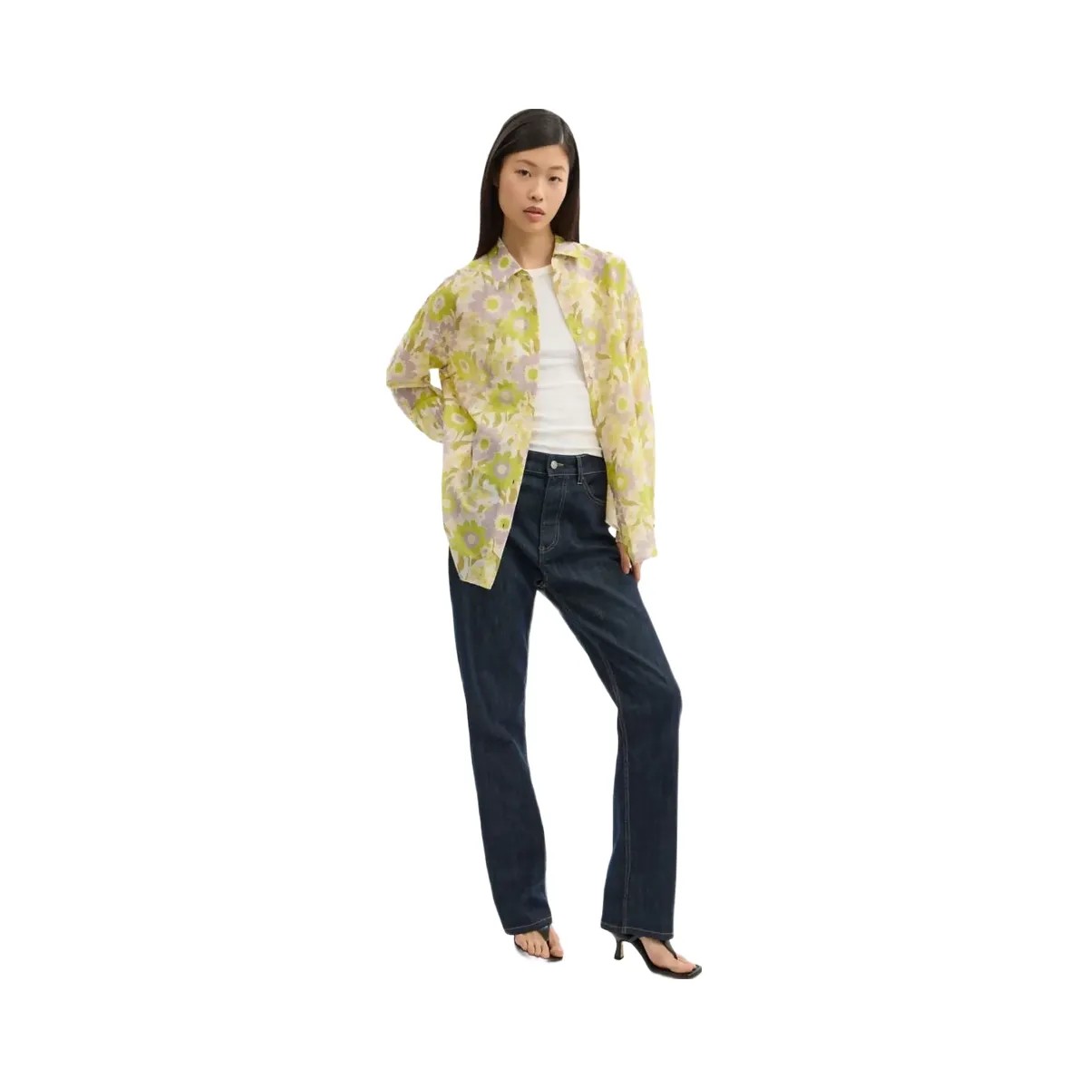 Coach Cotton Voile Shirt Yellow Floral - HypeFly India View 2