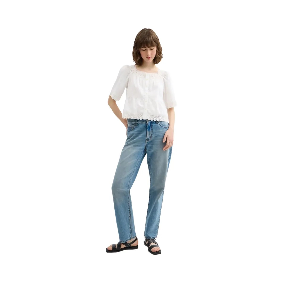 Coach Crochet Trim Top White - HypeFly India View 2