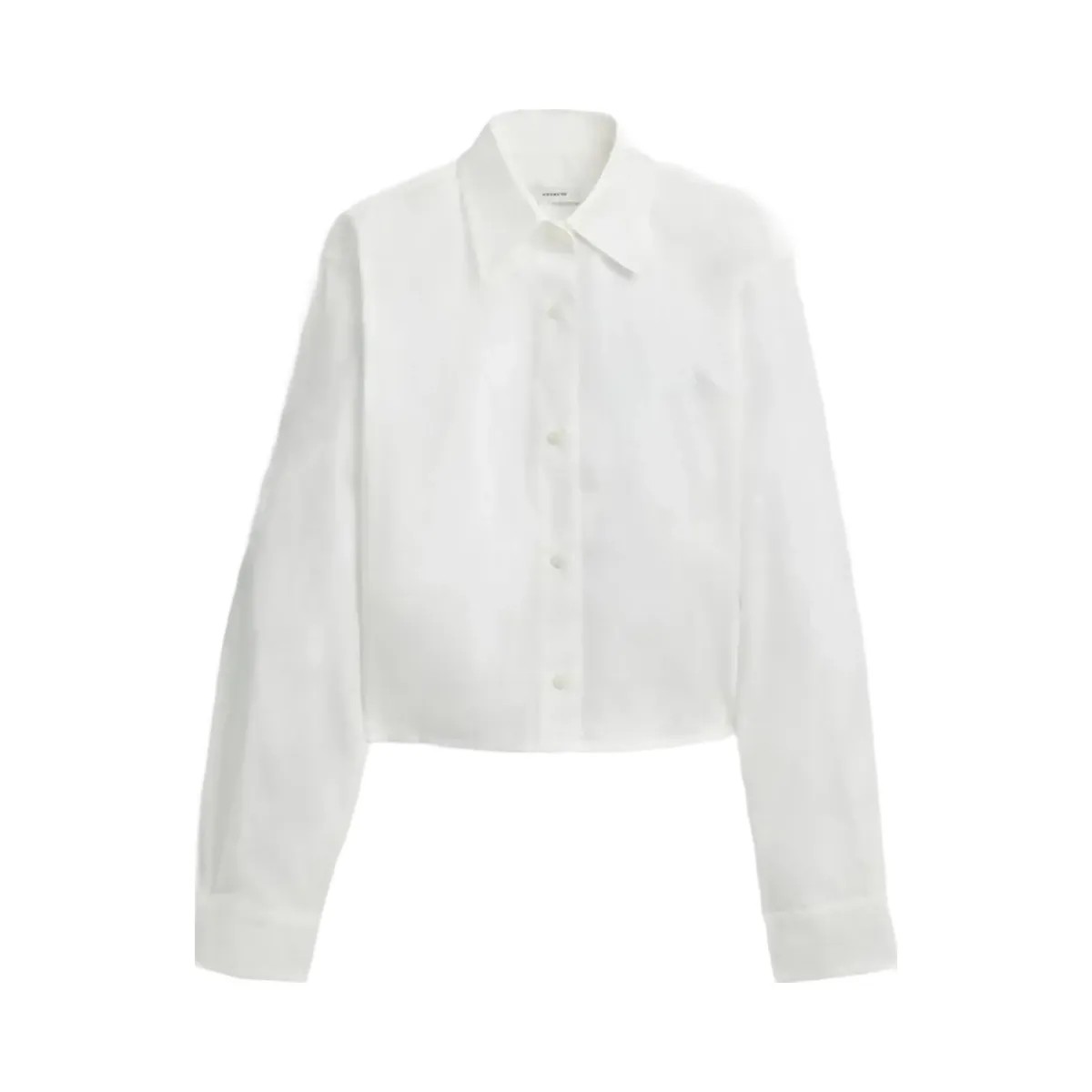 Coach Cropped Button Up Shirt White - HypeFly India View 1