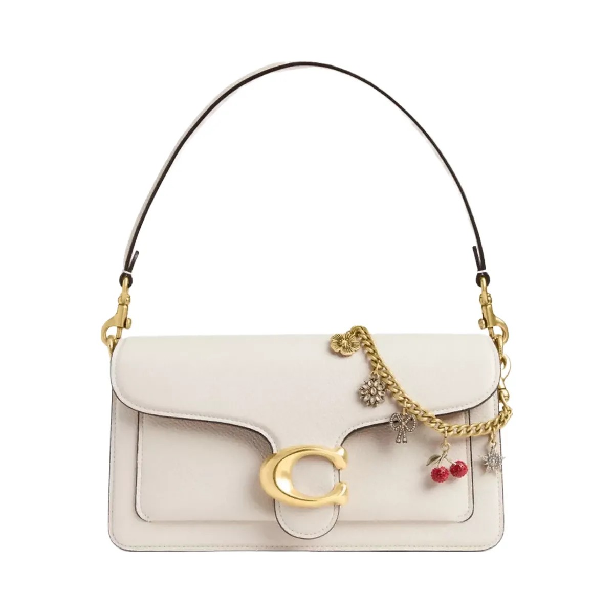 Coach Crystal Motif Chain Bag Charm in Brass Multi - HypeFly India View 2