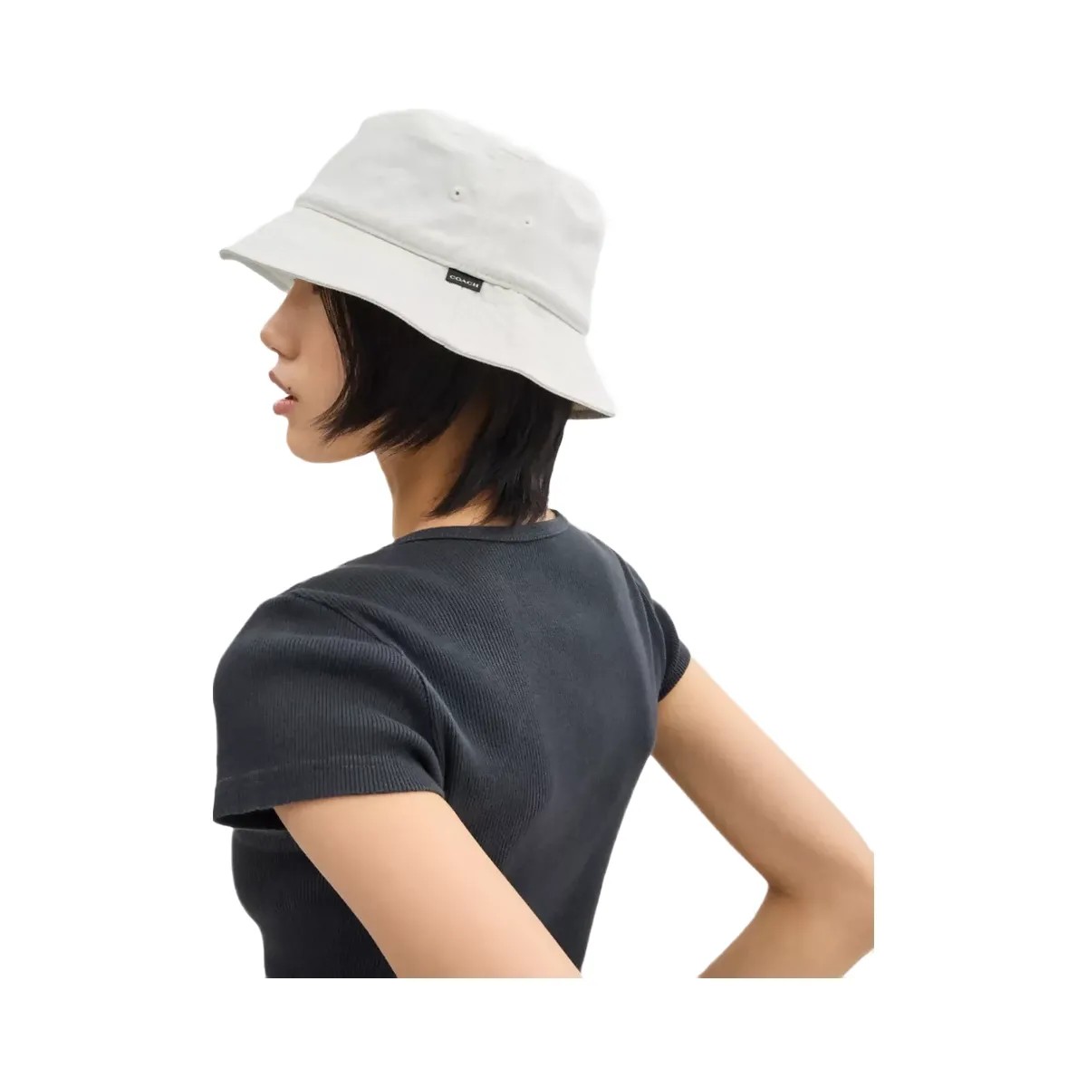 Coach Denim Bucket Hat in Chalk - HypeFly India View 3