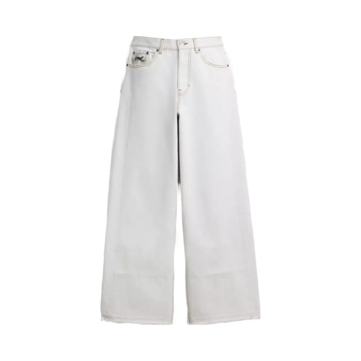 Coach Denim Workwear Pants In Organic Cotton in White - HypeFly India View 1