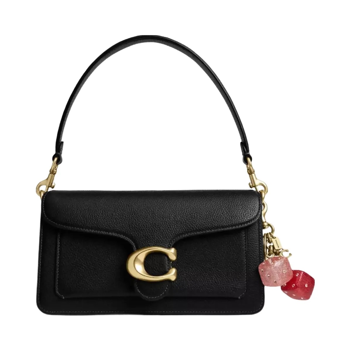 Coach Dice Bag Charm in Gold Pink Multi - HypeFly India View 2