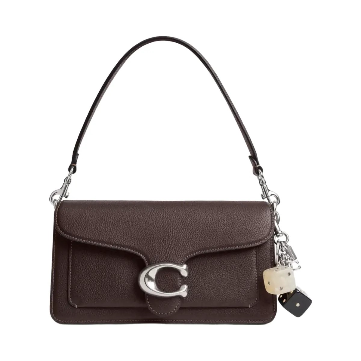 Coach Dice Bag Charm in Light Antique Gold Silver Black Multi - HypeFly India View 2
