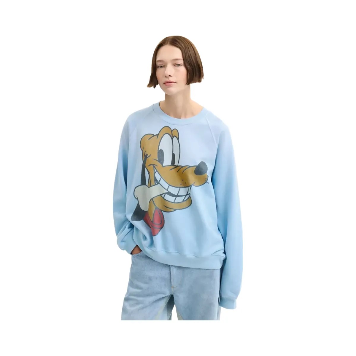 Coach Disney X Coach Pluto Crewneck Sweatshirt in Baby Blue - HypeFly India View 2