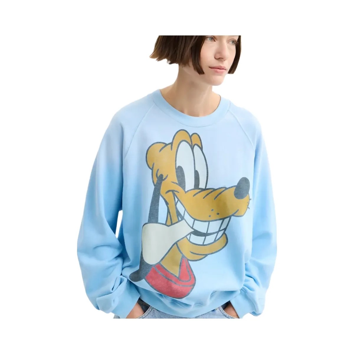 Coach Disney X Coach Pluto Crewneck Sweatshirt in Baby Blue - HypeFly India View 4