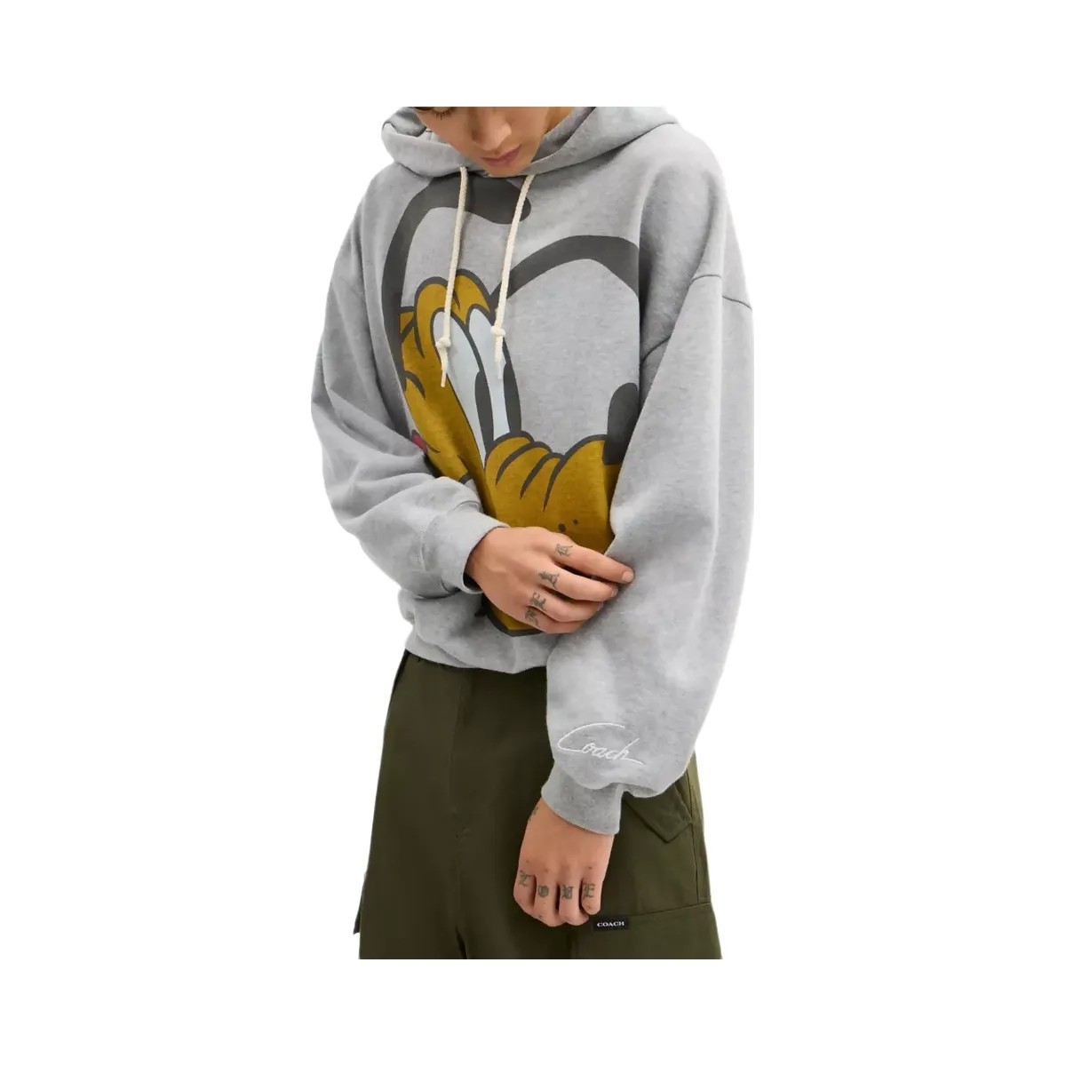 Coach Disney X Coach Pluto Hoodie in Heather Grey - HypeFly India View 6