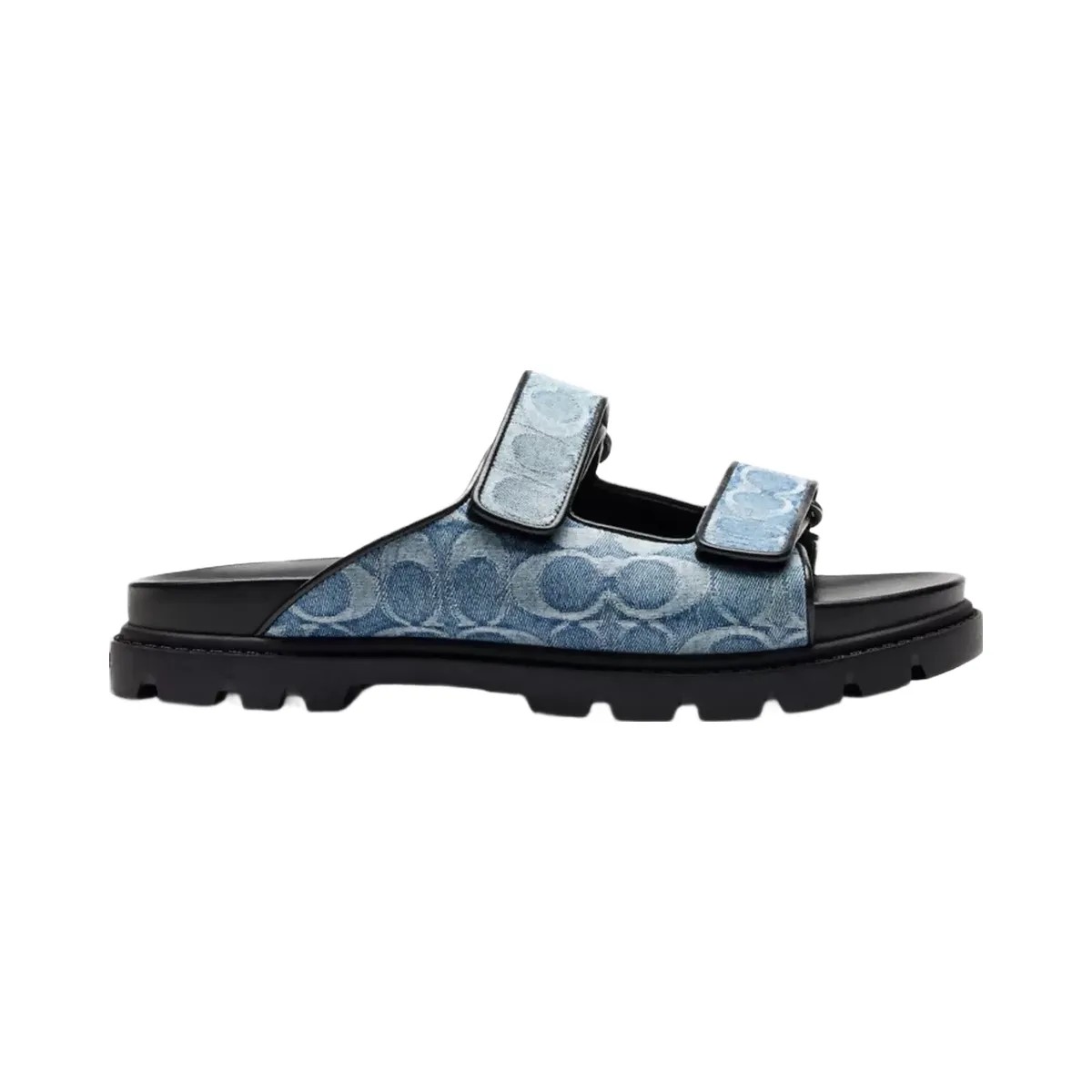 Coach Double Banded Sandal In Signature Denim in Denim Blue - HypeFly India View 2