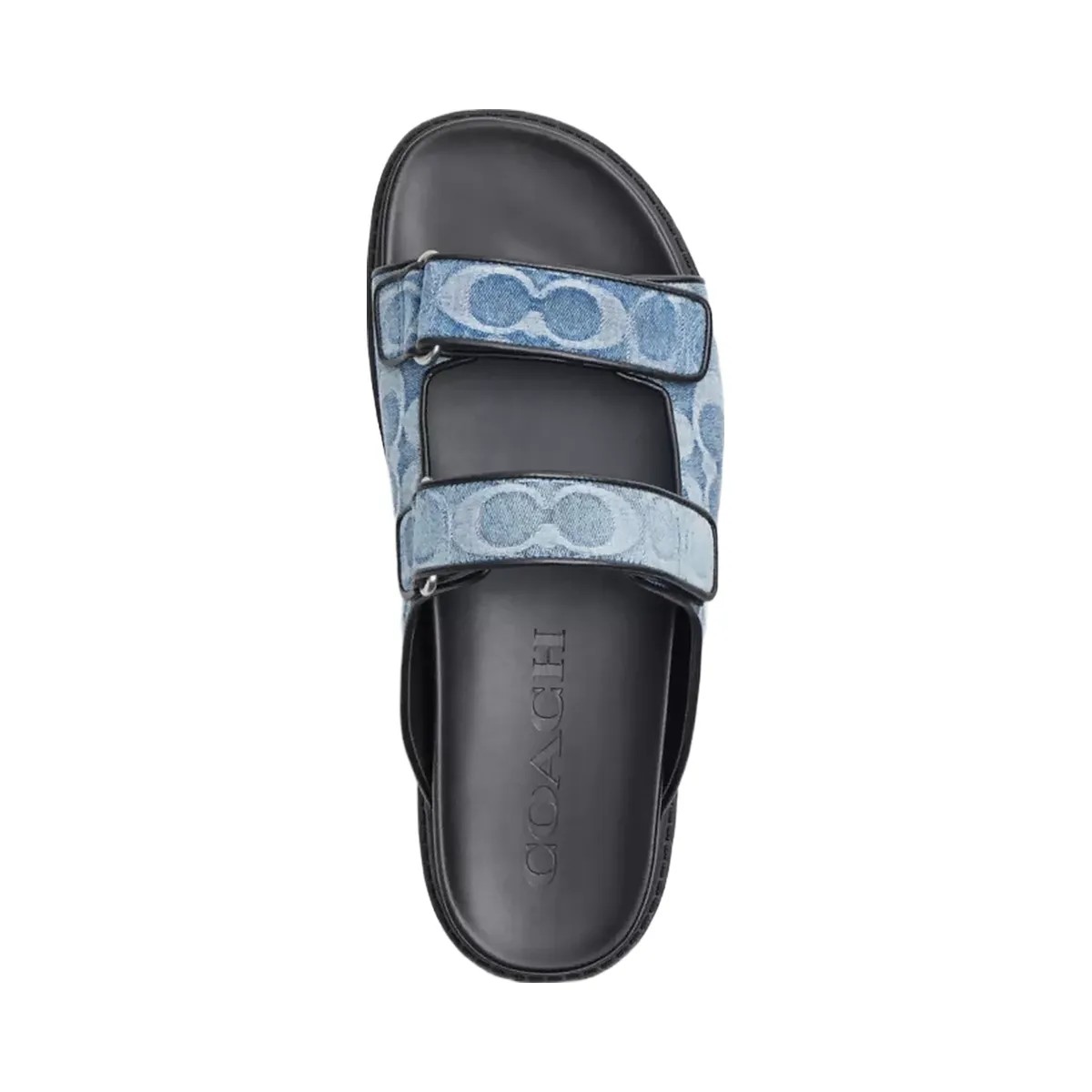 Coach Double Banded Sandal In Signature Denim in Denim Blue - HypeFly India View 3