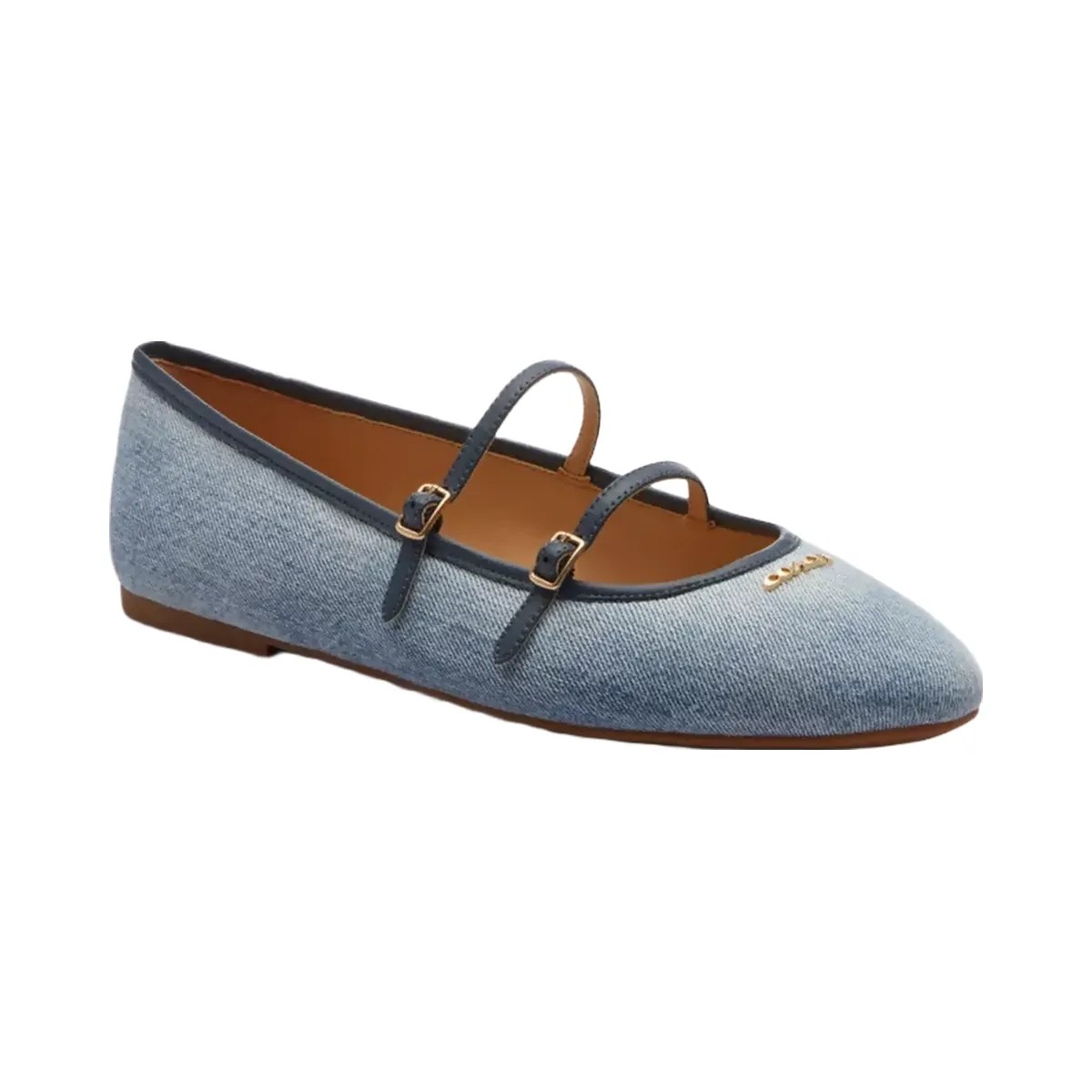Coach Double Buckle Mary Jane In Loved Denim in Light Denim - HypeFly India View 1