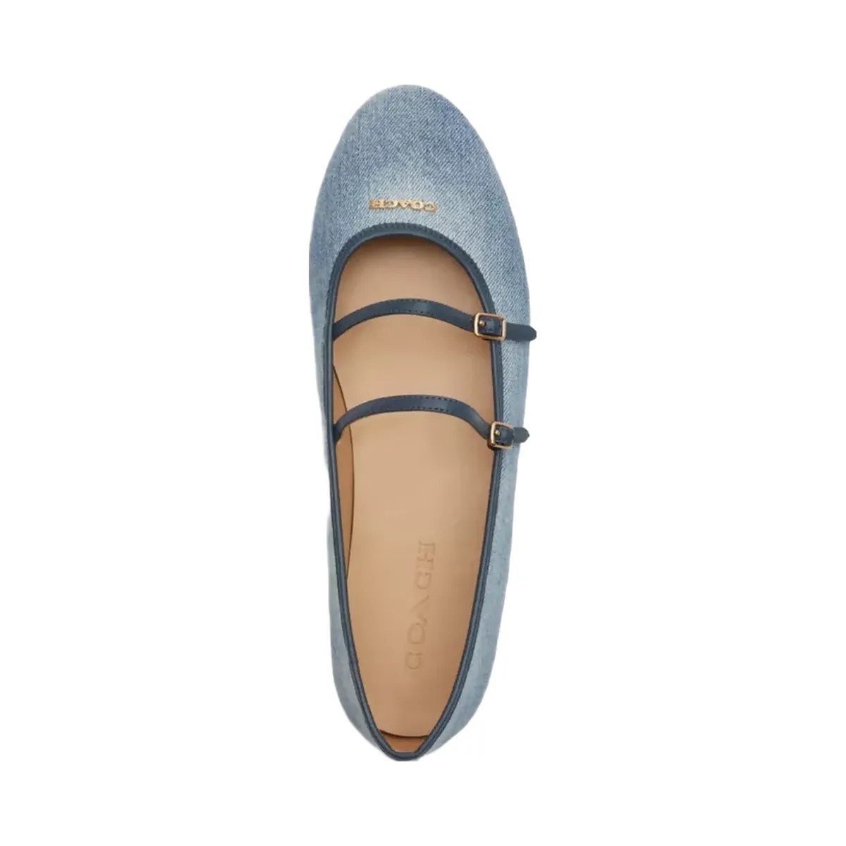 Coach Double Buckle Mary Jane In Loved Denim in Light Denim - HypeFly India View 3