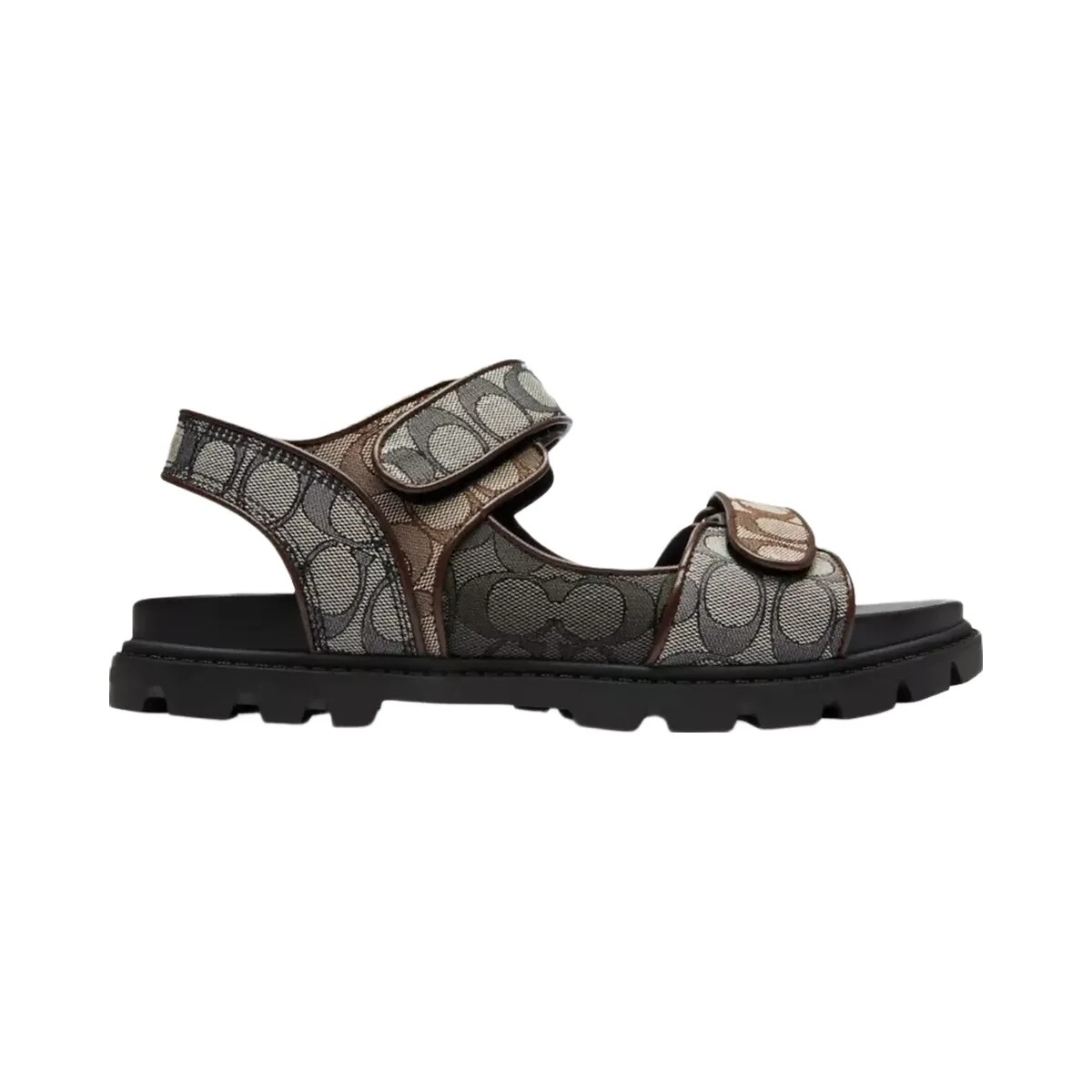 Coach Double Strap Sandal In Signature Jacquard in Deep Blue Multi - HypeFly India View 2