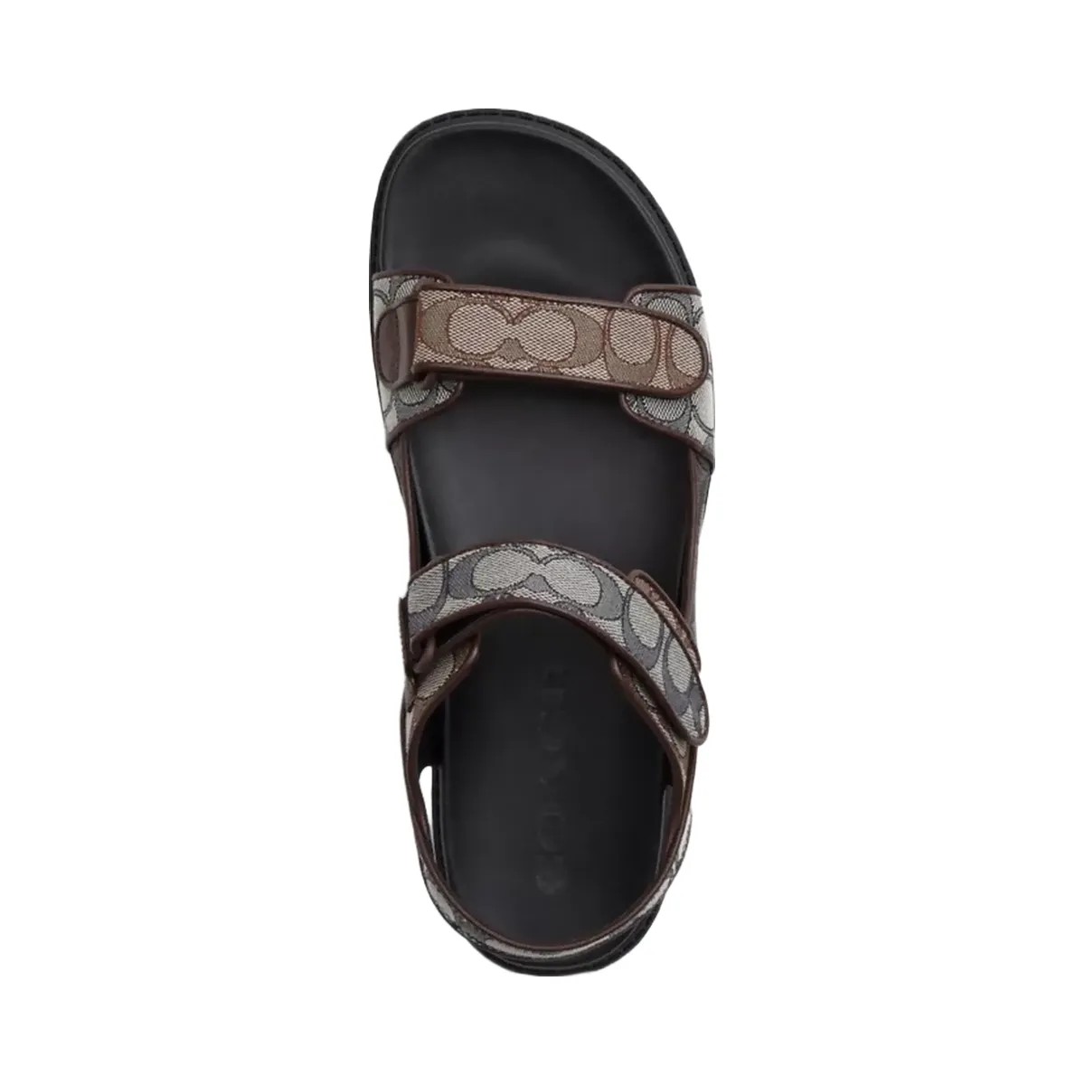 Coach Double Strap Sandal In Signature Jacquard in Deep Blue Multi - HypeFly India View 3