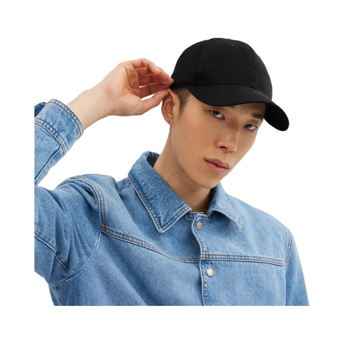 Coach Embroidered Baseball Hat in Black - HypeFly India View 3